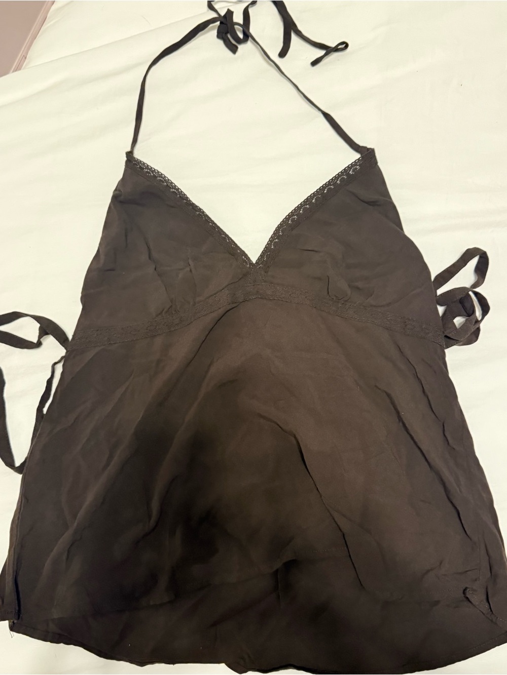 Brandy Melville Brown Edith Lace Tank